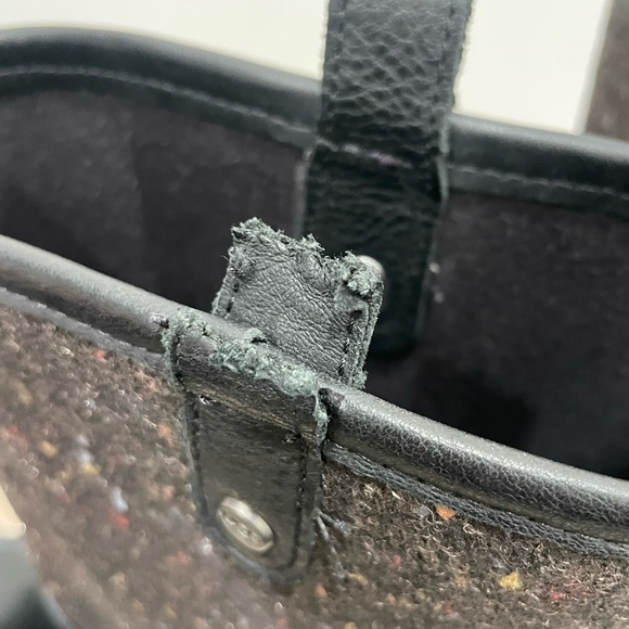 UGG Womens 9 Stefana Tall Rain Boot Black/Brown Tweed Waterproof Rubber *Flaw - Picture 16 of 16